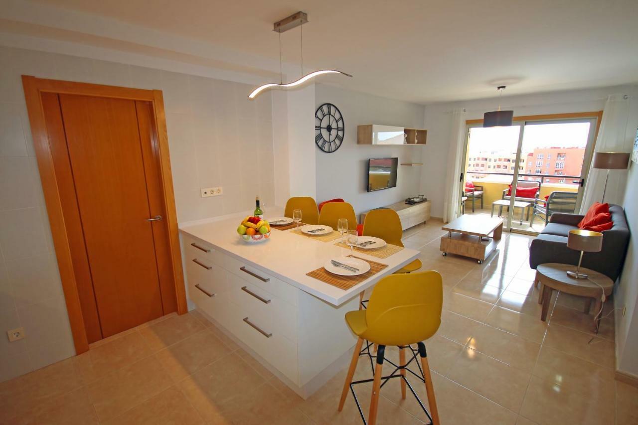 La Perla By Rentmedano Superb Luxury Duplex, Private Roof Terrace, Ocean View, Pool, Wifi And Parking Daire El Médano Dış mekan fotoğraf